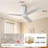 2pcs 52 Inch Ceiling Fan With Light-1540543979