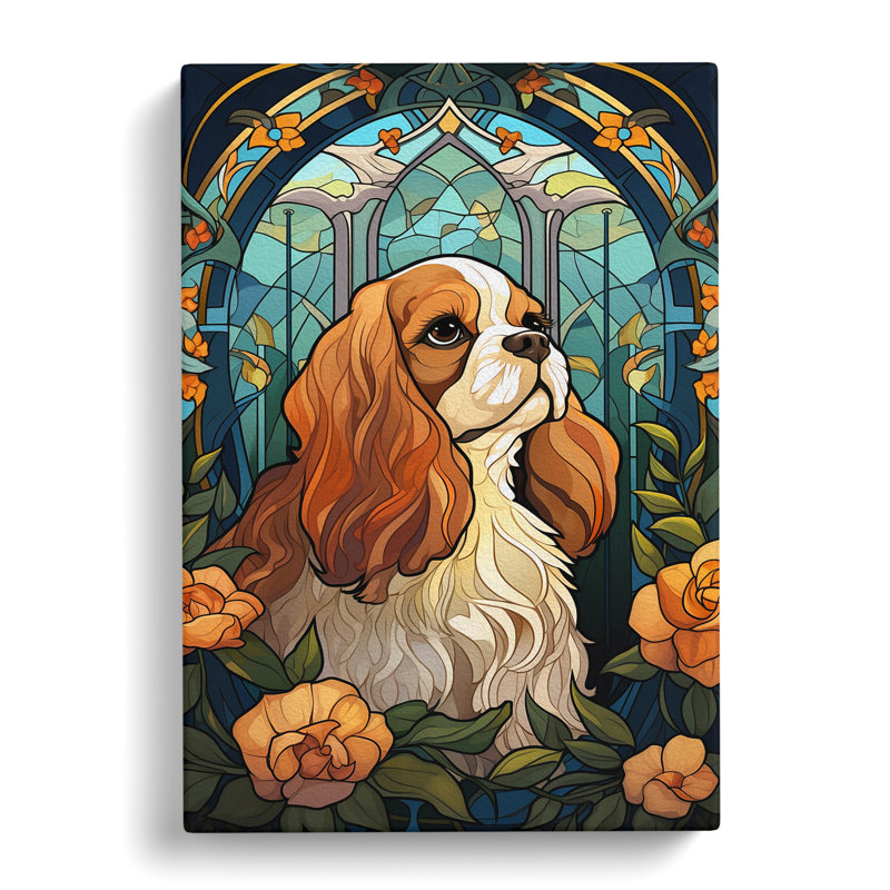 Cavalier King Charles Spaniel Nouveau No.2 - Wrapped Canvas, 60cm H x 40cm W x 3cm D