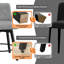 Tabouret de bar pivotant en lin - gris foncé