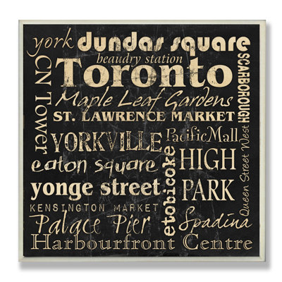 Ehme «Toronto Repères», art textuel sur bois