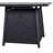 Square Steel Propane Fire Pit Table with Lid