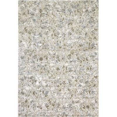 Tapis beige / bleu Karlee
