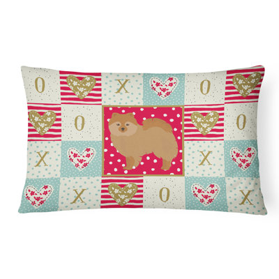  Coussin rectangulaire d'extérieur avec rembourrage German Spitz # 2 Love