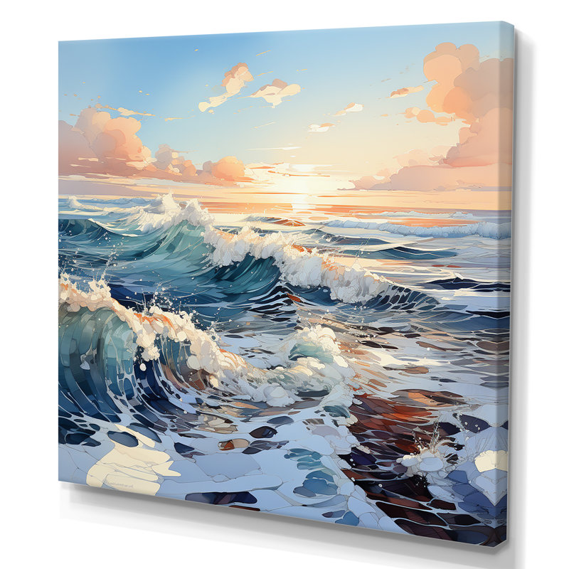 «Ocean Winter Scenery I», reproduction sur toile, H 16 po x l 16 po x P 1 po, Toile tendue