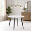Extendable with Iron Base Dining Table