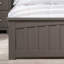 Lit plateforme bas en bois massif Mission avec pied de lit assorti-83257631-83257628