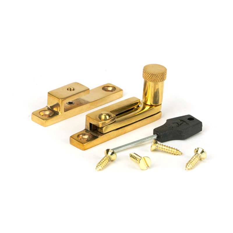Window Closer, Polished Brass