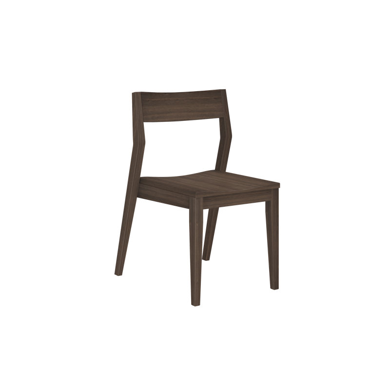 Linzy 18.5'' H Solid Wood Side Chair, Walnut