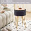 Ensemble de 2 tabourets de coiffeuse avec rangement et tabouret de rangement noir pour salle de maquillage, chambre à coucher et salon-1150938105