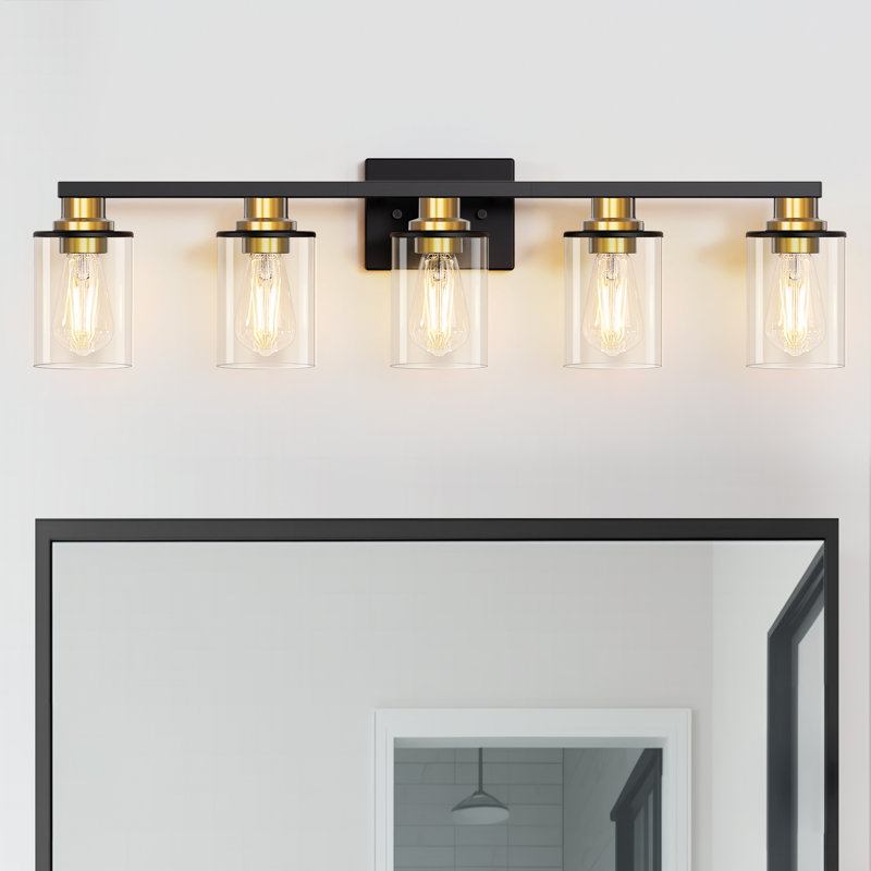 Lolade Dimmable Vanity Light, Black/Gold