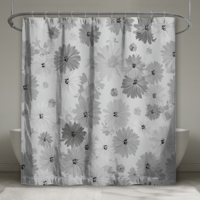 Rideau de douche à fleurs - Décoration florale de salle de bain Shabby Chic