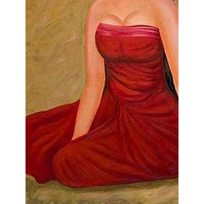 Lavanya - Fille seule | Acrylique sur toile | Par Shreya Chichbankar