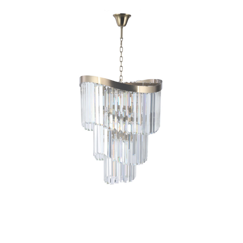 Debolt 6 - Light Crystal Pendant, Satin Brass