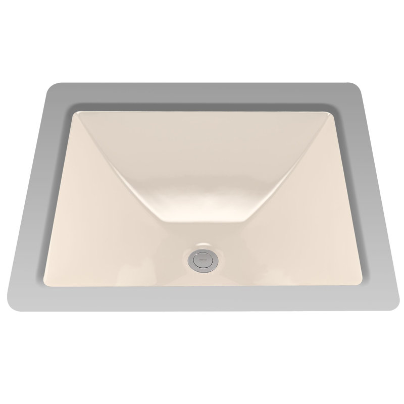 TOTO® Legato® Rectangular Undermount Bathroom Sink with CEFIONTECT, Bone, Bone