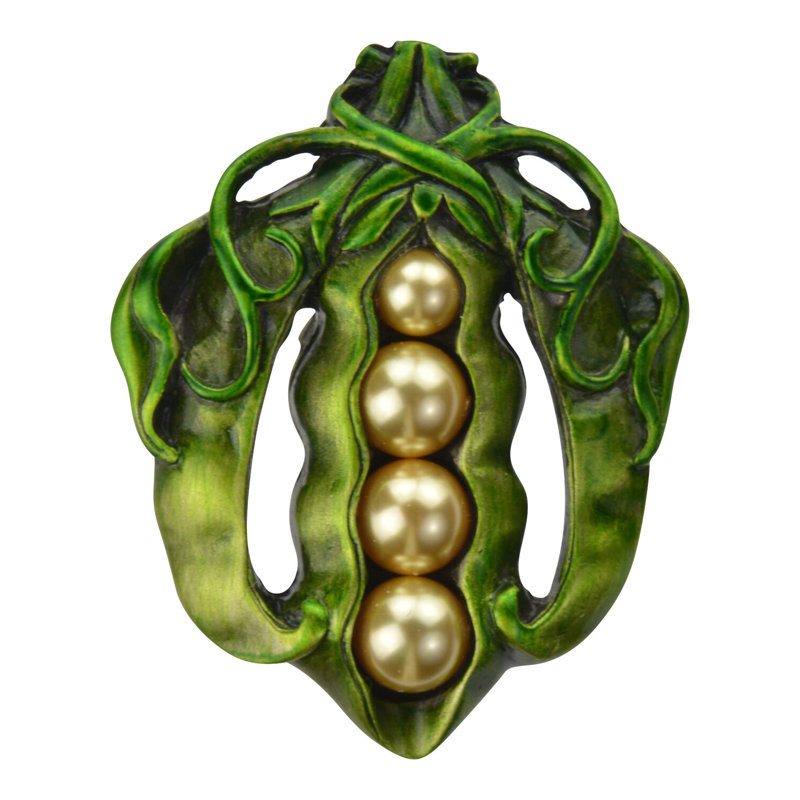 Kitchen Garden Novelty Knob, Pewter Hand Tinted