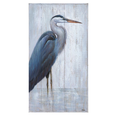 " Rustic Heron I " Painting Print