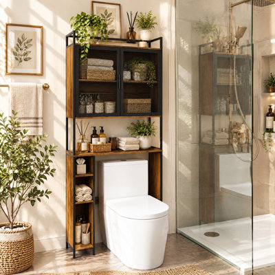Rangement autoportant au-dessus de la toilette Saidou