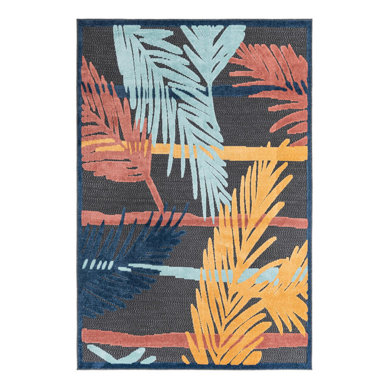 Parley Floral Indoor / Outdoor Rug, Rectangle 6' x 9'