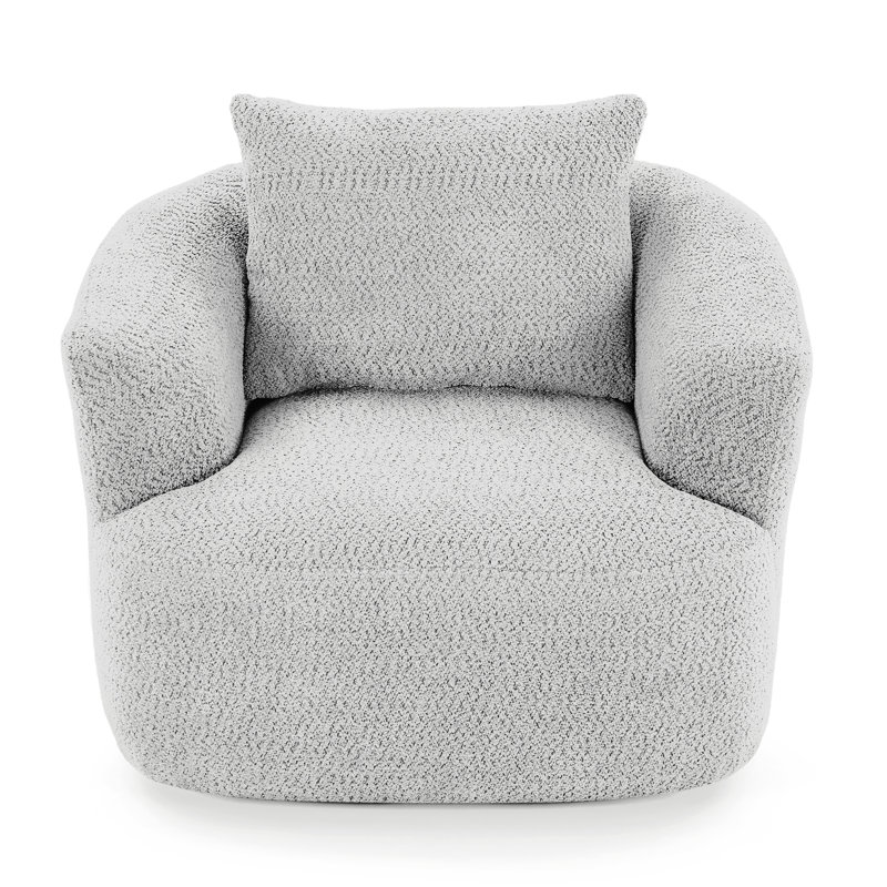 Fauteuil d'appoint pivotant rembourré 38,2 po Daxen avec rotation à 360 °