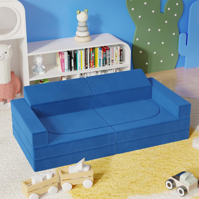 10pcs Modular Kids Play Sofa Couch – Multifunctional Foam Cushions For Playrooms, Convertible Floor Furniture For Boys And Girls