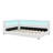 Full XL Size Upholstered Daybed With Integrated Storage, L-Shaped Configuration With LED Strip And USB Ports, Linen Fabric Bed Frame-493853866-493853865