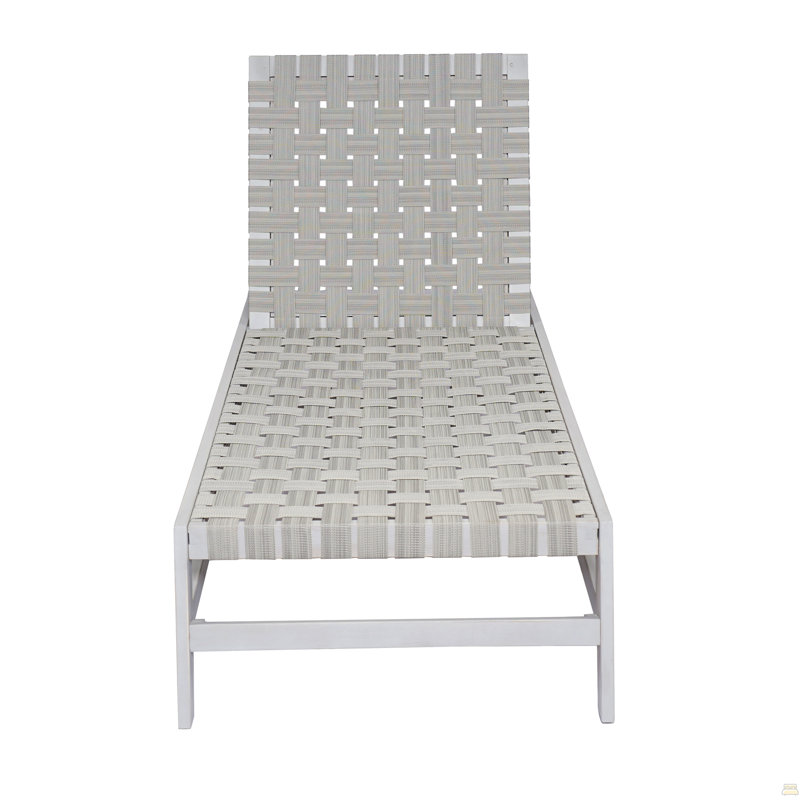 Outdoor Rope Chaise Lounge, Light Gray, Gray