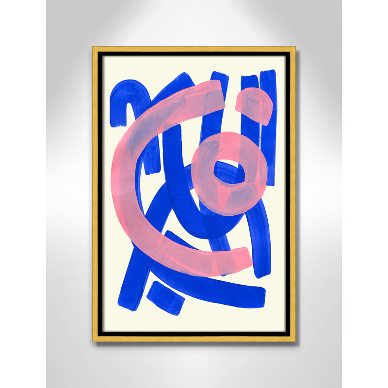 Impression Funky Beat par Haniff, Framed Canvas, 13.5'' W x 19.5'' H, Gold Floater
