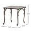 2 pièces Kd Tables en aluminium coulé - H 18 po x l antique pour patio avec centre tissé et table de bout décorative avec 2 pieds de table carrés bouclés
