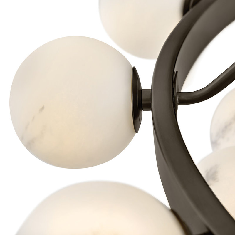 Selene 36 - Light Steel Dimmable Chandelier