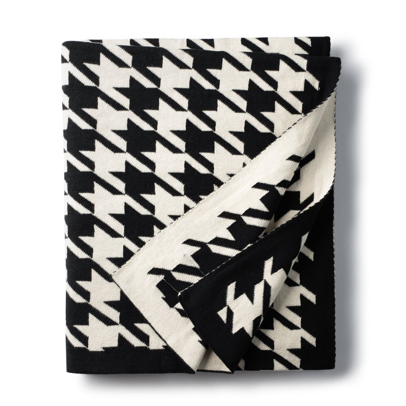 Houndstooth Accent Throw