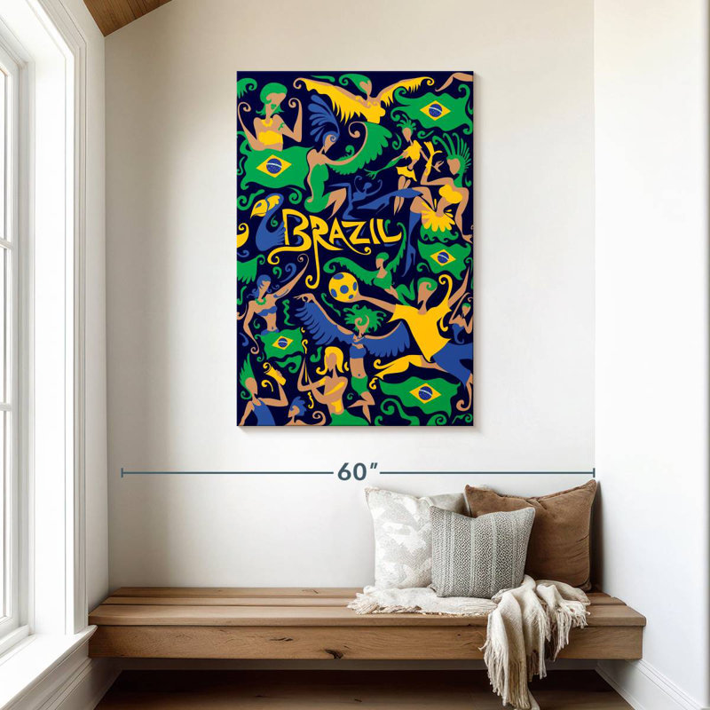 Mardi gras brésilien Nicci, H 45 po x l 30 po
