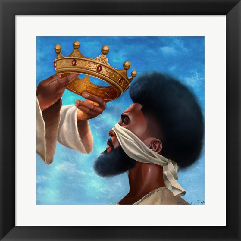 «Crown Me Lord - Man» par Salaam Muhammad, art mural encadré