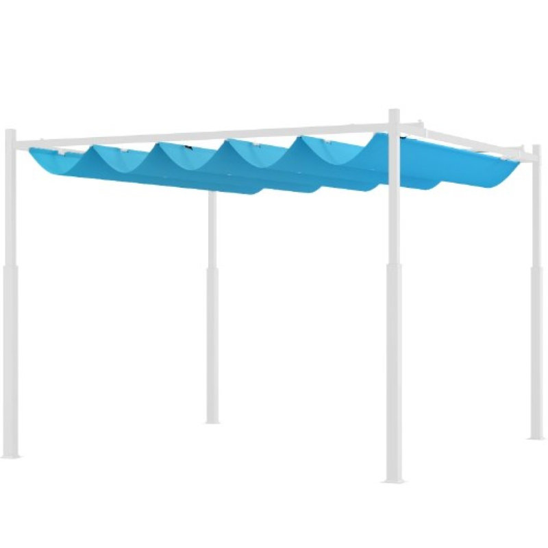 Pergola d'extérieur, auvent rétractable avec fixation magnétique