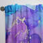 Bleu et mauve, art abstrait fluide de luxe - Rideau moderne - Velours obscurcissant - 1 panneau