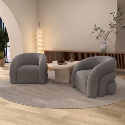 Coyle Upholstered Swivel Barrel Chair