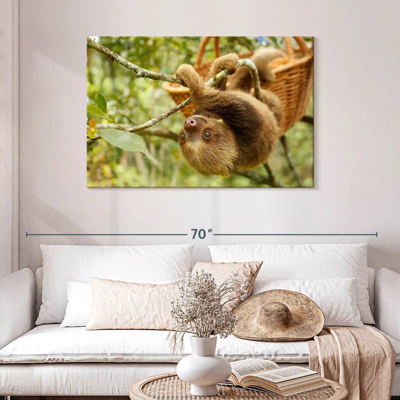 Brampt Sloth On A Tree, 30" H x 45" W