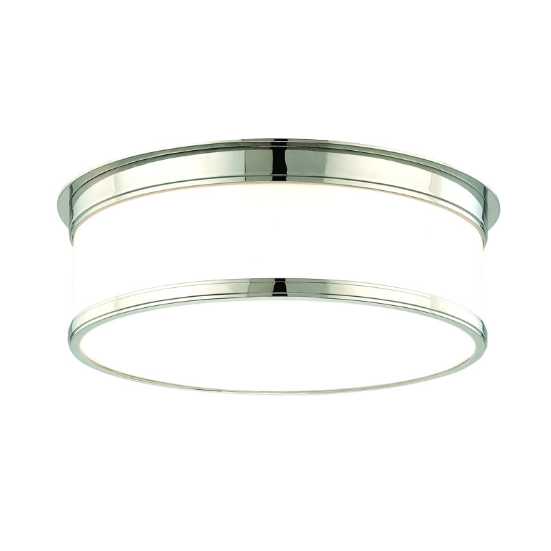 Geneva Flush Mount, 5.25" x 15.25" / Polished Nickel