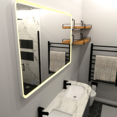 Miroir de salle de bain 60 x 36 - DEL à intensité variable