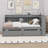 Twin Size Daybed With Drawers, Solid Wood Corner Bed Frame With L-Shaped Bookcase-1325400968