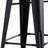 24"Metal Barstool,Country Rustic Style With Back, Kitchen Counter Bar Stool, Lightweight & Sturdy Build, Set Of 4 -Matte Black