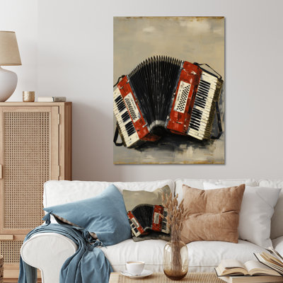 Red Classic Crimson Accordions - Music Metal Wall Art
