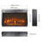 26 Inch Electric Fireplace Insert, Ultra Thin Heater With Log Set & Realistic Flame, Remote Control With Timer, Overheating Protection-1083630276
