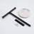  Bathroom Countertop Hand Towel Stand with Heavy Weighted Marble Base, Table-Standing Towel Rack Matte Black Stainless Steel
