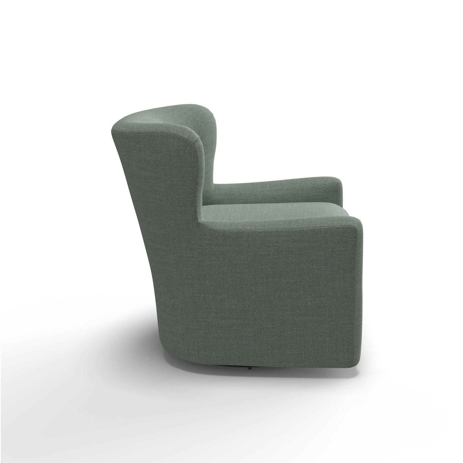 Bendigo Upholstered Swivel Barrel Chair, Pool Performance Weave
