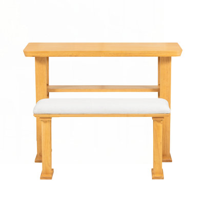 Table de salle à manger en bois massif Farmhouse Modern - Conception peu encombrante