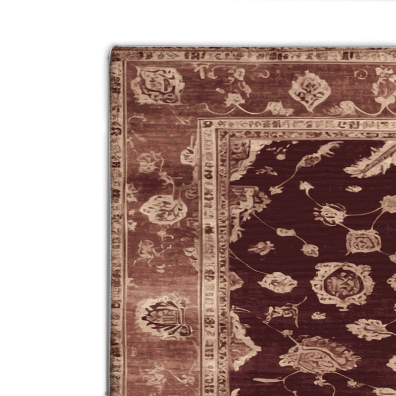 Tapis intérieur et extérieur brun Overdyed, Rectangulaire 2 pi x 3 pi