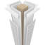 Carré Art déco non effilé avec colonne toscane et base toscane-70759245