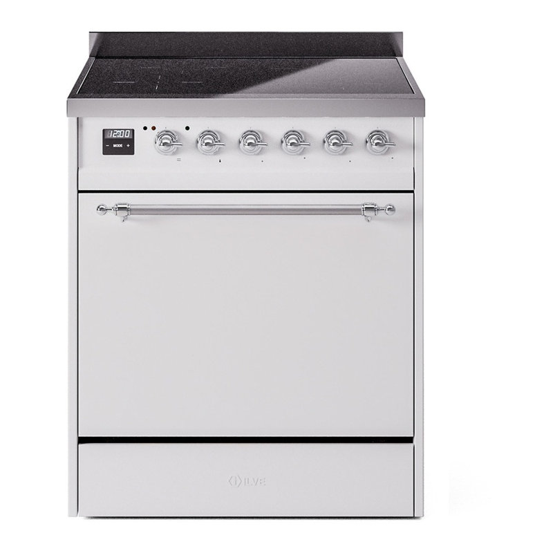 ILVE Nostalgie II 30 in Induction Range, White/Chrome