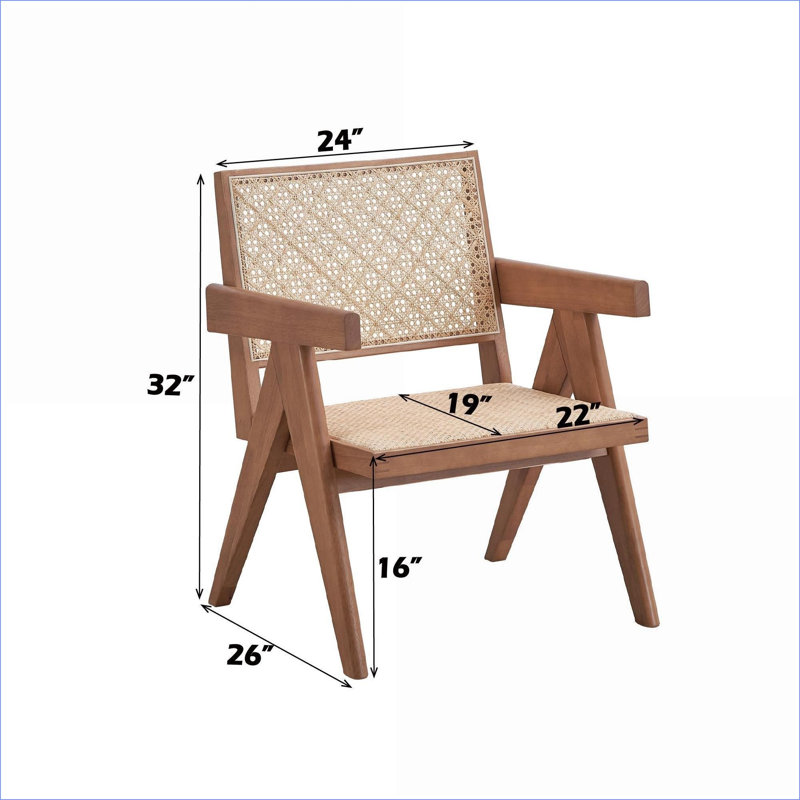 Fauteuil d'appoint en rotin pour adultes Valentina