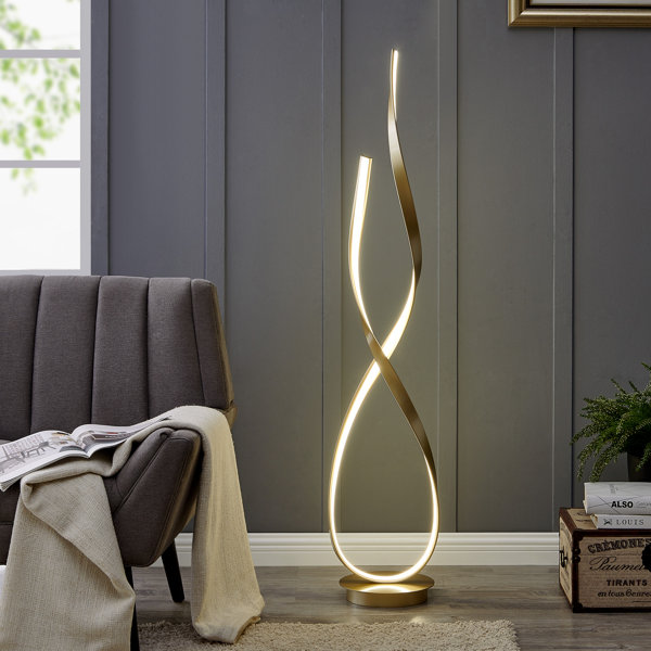 Finesse Decor Modern Spiral LED 61  Floor Lamp Dimmable Led Strip